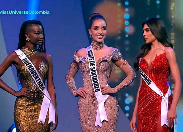 Lina María Hurtado, Adriana Numa y Camila Avella llegaron al final de Miss Universo Colombia. FOTO Cortesía transmisión Canal RCN
