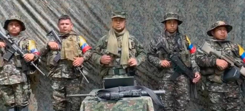 En el centro, Iván Jacobo Idrobo Arredondo (“Marlon Vásquez”). IMAGEN TOMADA DE VIDEO.