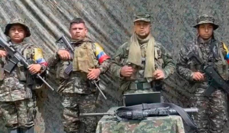 En el centro, Iván Jacobo Idrobo Arredondo (“Marlon Vásquez”). IMAGEN TOMADA DE VIDEO.
