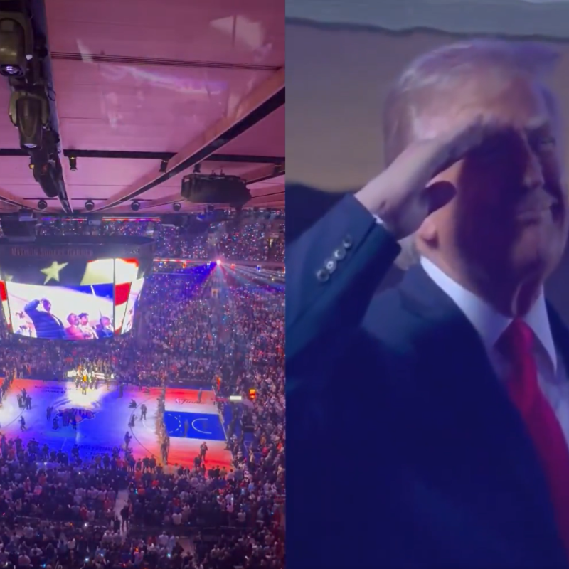 Donald Trump asistió al tercer juego de las Finales NBA entre Knicks y Spurs en Nueva York. FOTO: X: ABC