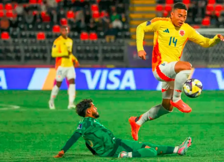 Jordan Barrera será baja sensible de Colombia ante Argentina. FOTO FCF