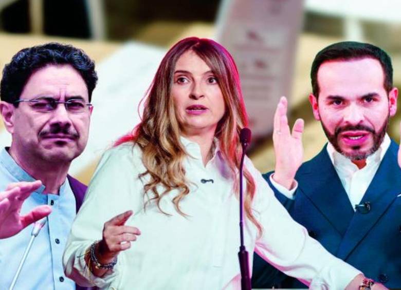Algunos de los candidatos que este domingo se mediran en los primeros comicios por la presidencia de Colombia. FOTO: EL COLOMBIANO