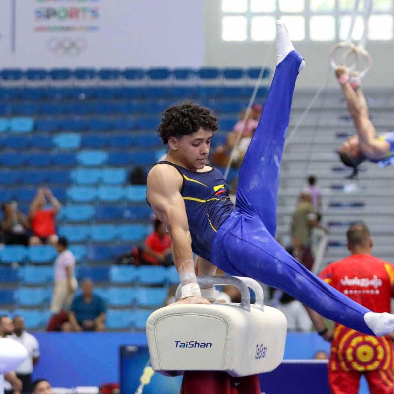 El antioqueño Thomás Mejía Caratagena en acción durante su competencia en los Juegos Suramericanos de Santa Fe, Argentina. FOTO CORTESÍA 