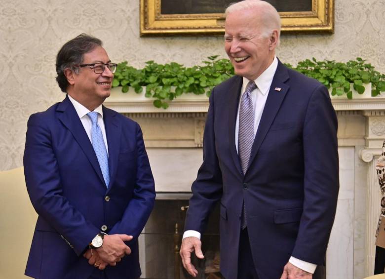 Esta fue la primera reunión oficial entre Gustavo Petro y Joe Biden. FOTO CORTESÍA PRESIDENCIA 