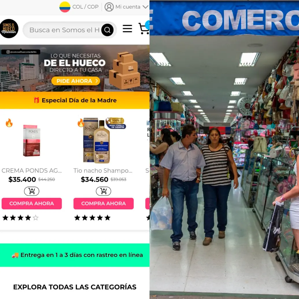 El Hueco está estranando marketplace. FOTO CORTESÍA Y CAMILO SUÁREZ. 