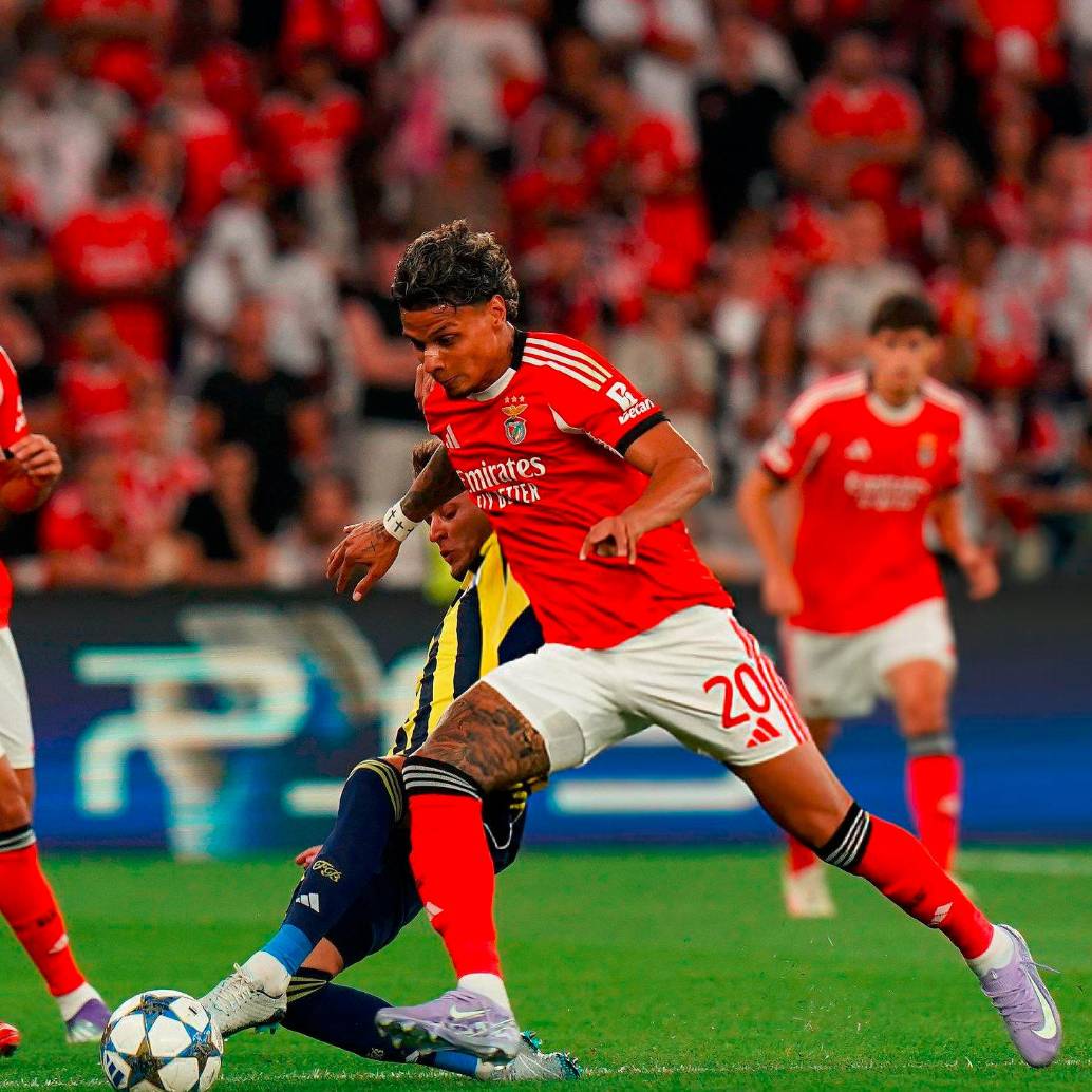 Richard Ríos avanzó a la fase de liga de la Champions League con el Benfica. FOTO BENFICA FC