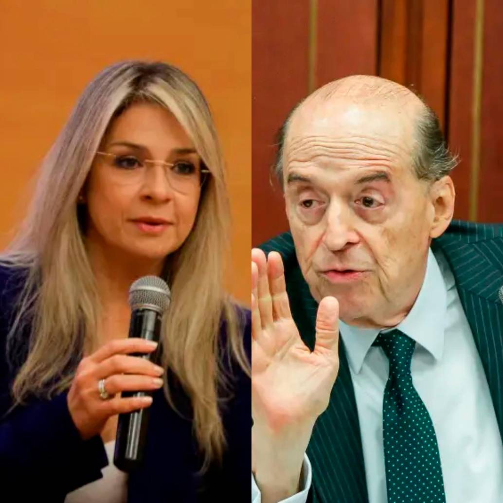 Vicky Dávila, precandidata presidencial, y Álvaro Leyva, excanciller. FOTO COLPRENSA. 