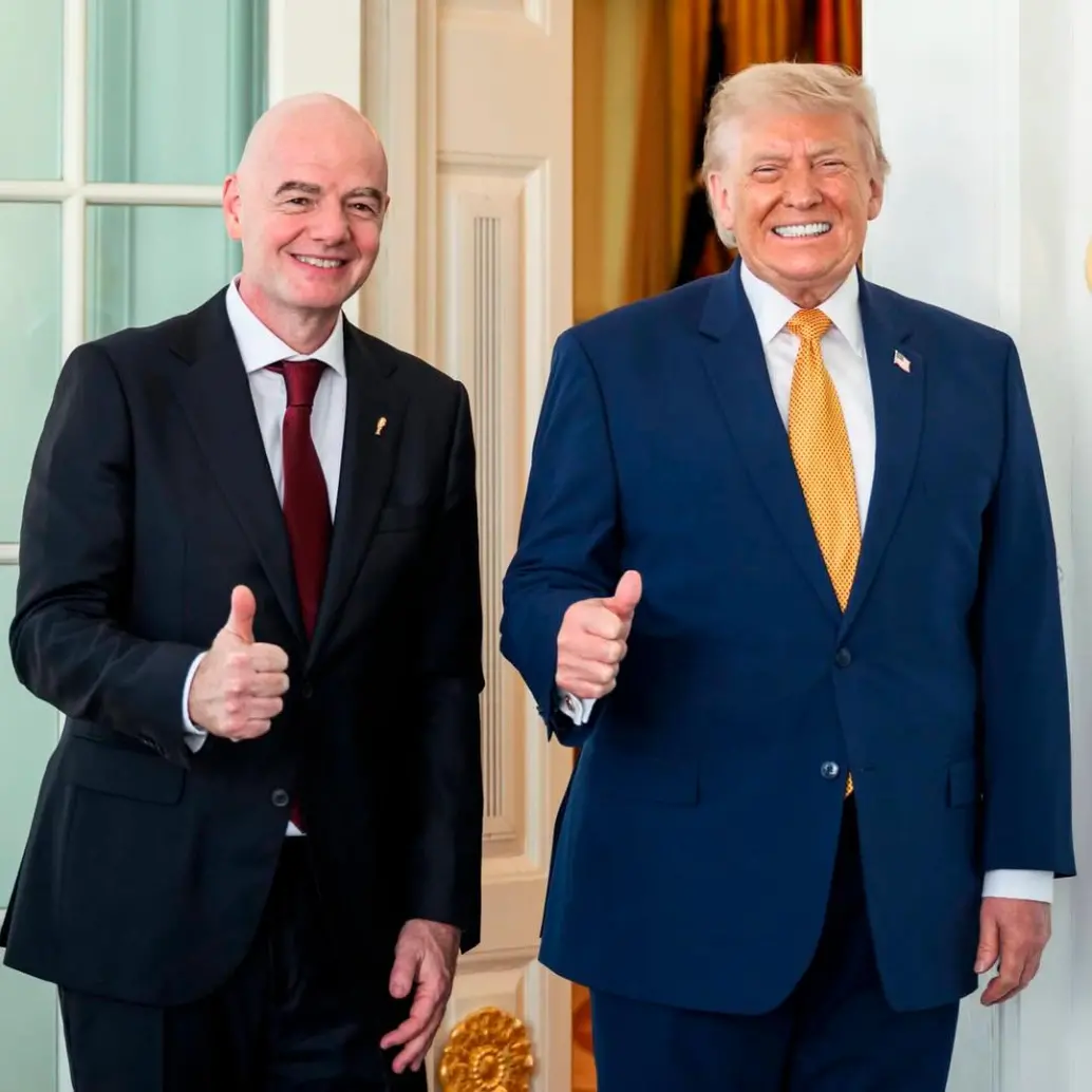 Gianni Infantino y Donald Trump entregarán el trofeo de la Copa del Mundo de la FIFA. FOTO: <b>Instagram gianni_infantino</b>