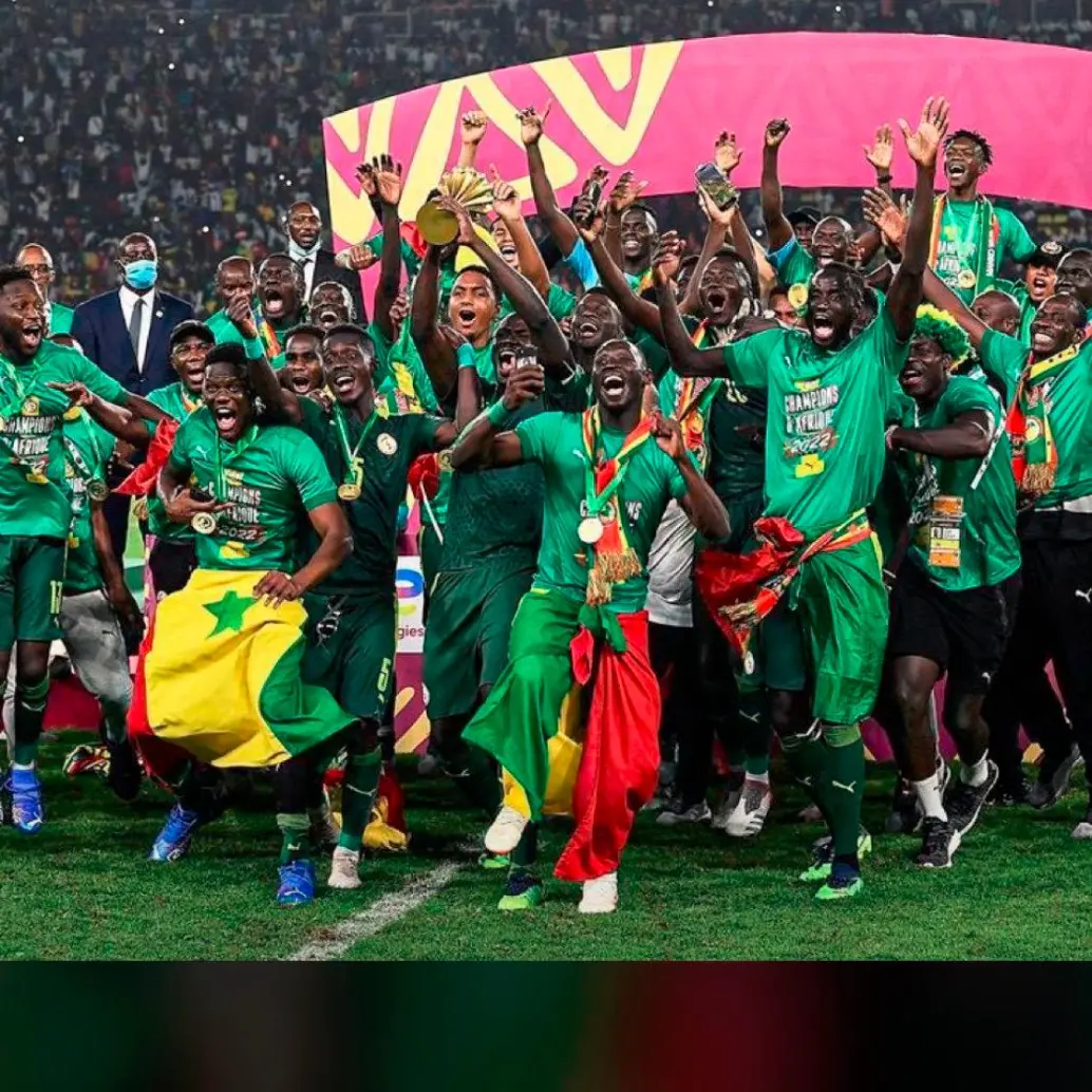 Senegal se coronó campeón de la Copa Africana de Naciones. FOTO @vanillaskyOG