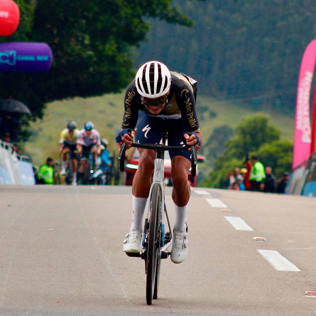 Diego Camargo logró su segunda etapa en la presente edición de la Vuelta a Colombia. Foto: Cortesía Diego Giraldo-Team Medellín
