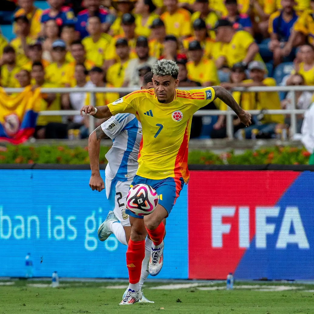 El guajiro Luis Díaz es el goleador de la Selección Colombia en el camino hacia la Copa del Mundo de Norteamérica. <span class="mln_uppercase_mln">FOTO</span> <b><span class="mln_uppercase_mln">juan antonio sánchez</span></b>