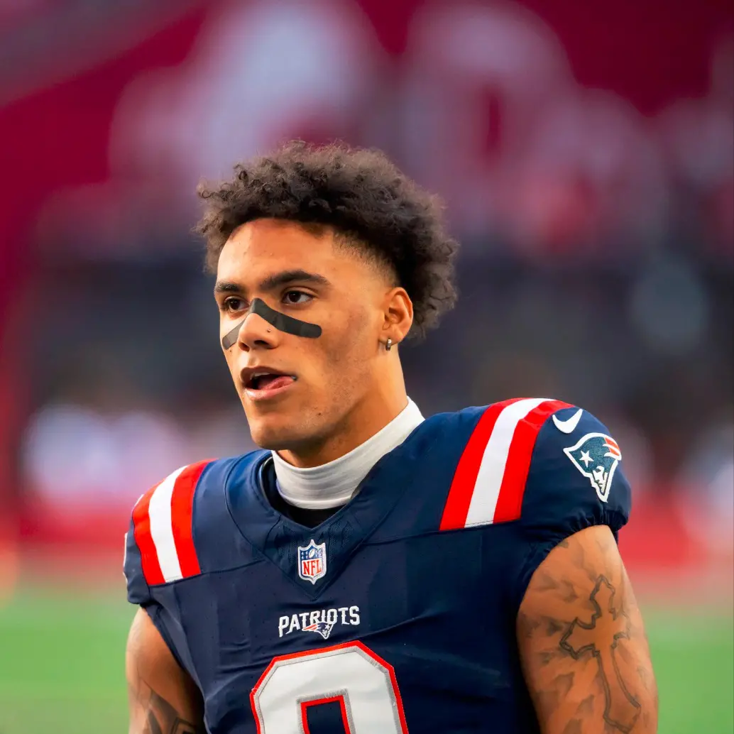 Christian González, figura de los New England Patriots que estará en el Super Bowl. FOTO @NFL