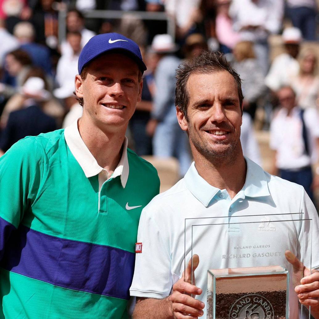 Jannik Sinner, en compañía de Richard Gasquet. FOTO TOMADA DE @janniksin (x)