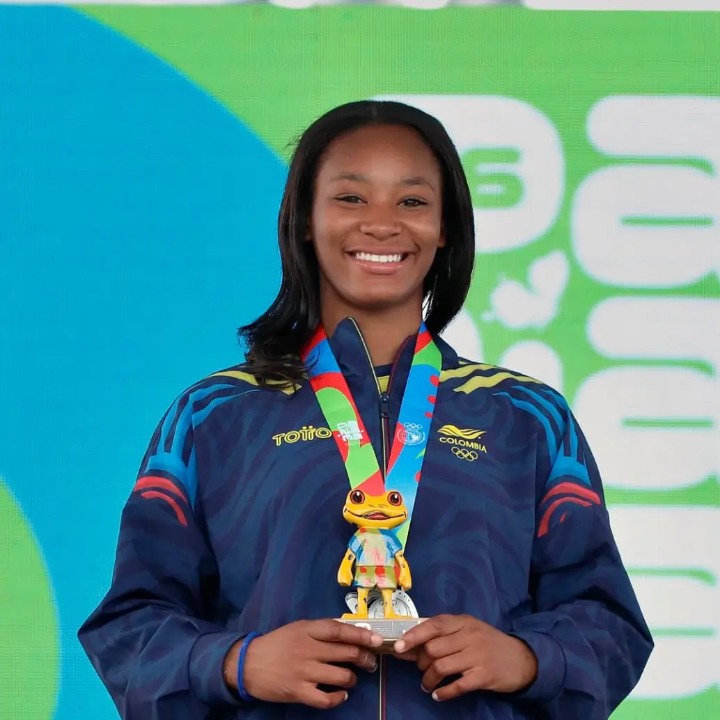 Sharol Angulo consiguió la medalla de plata en la categoría -78 kg de judo femenino. FOTO: <b>INSTAGRAM COMITÉ OLÍMPICO COLOMBIANO</b>