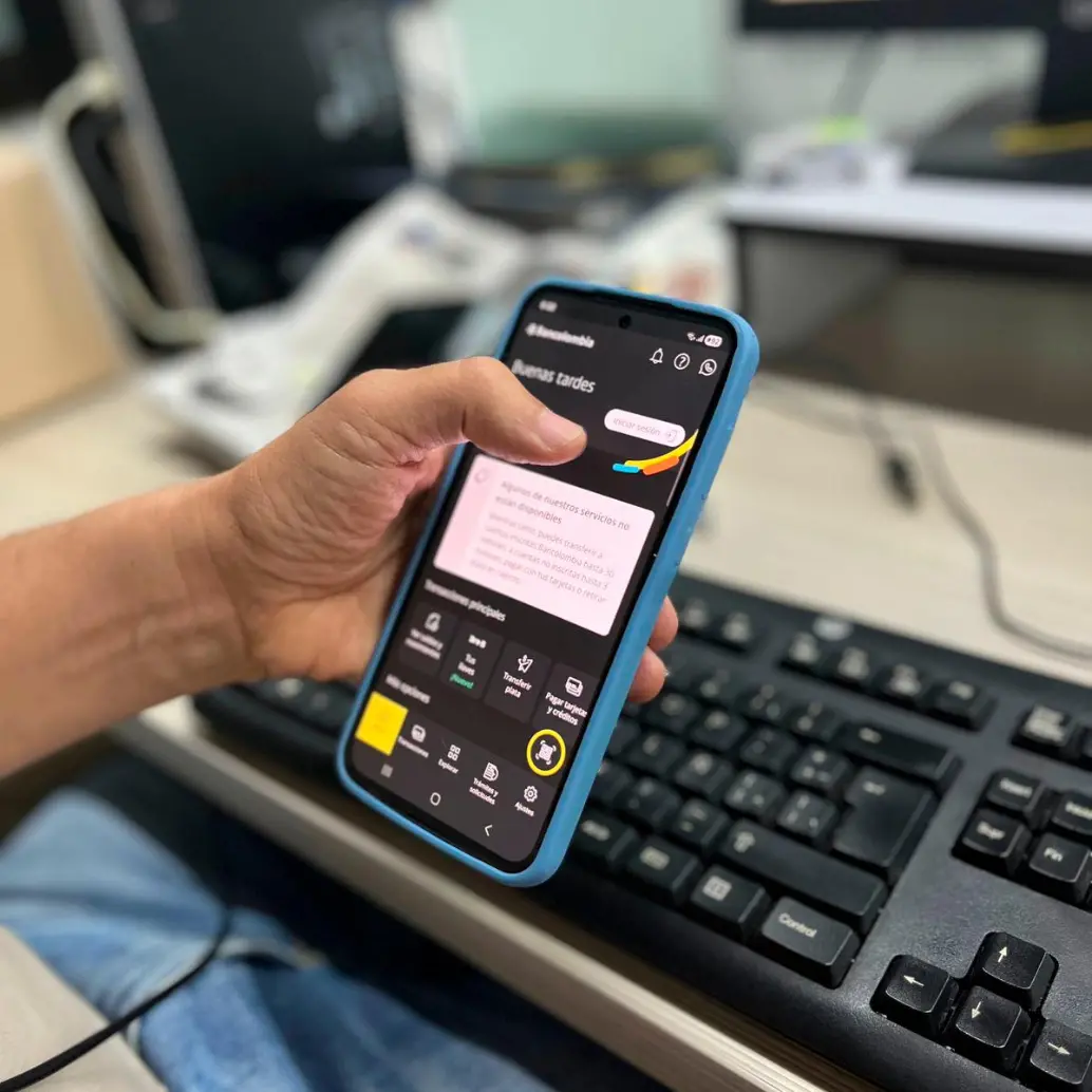 El banco informó que restablecer sus servicios es la prioridad, pero no detalló la causa técnica de la falla. FOTO: EL COLOMBIANO