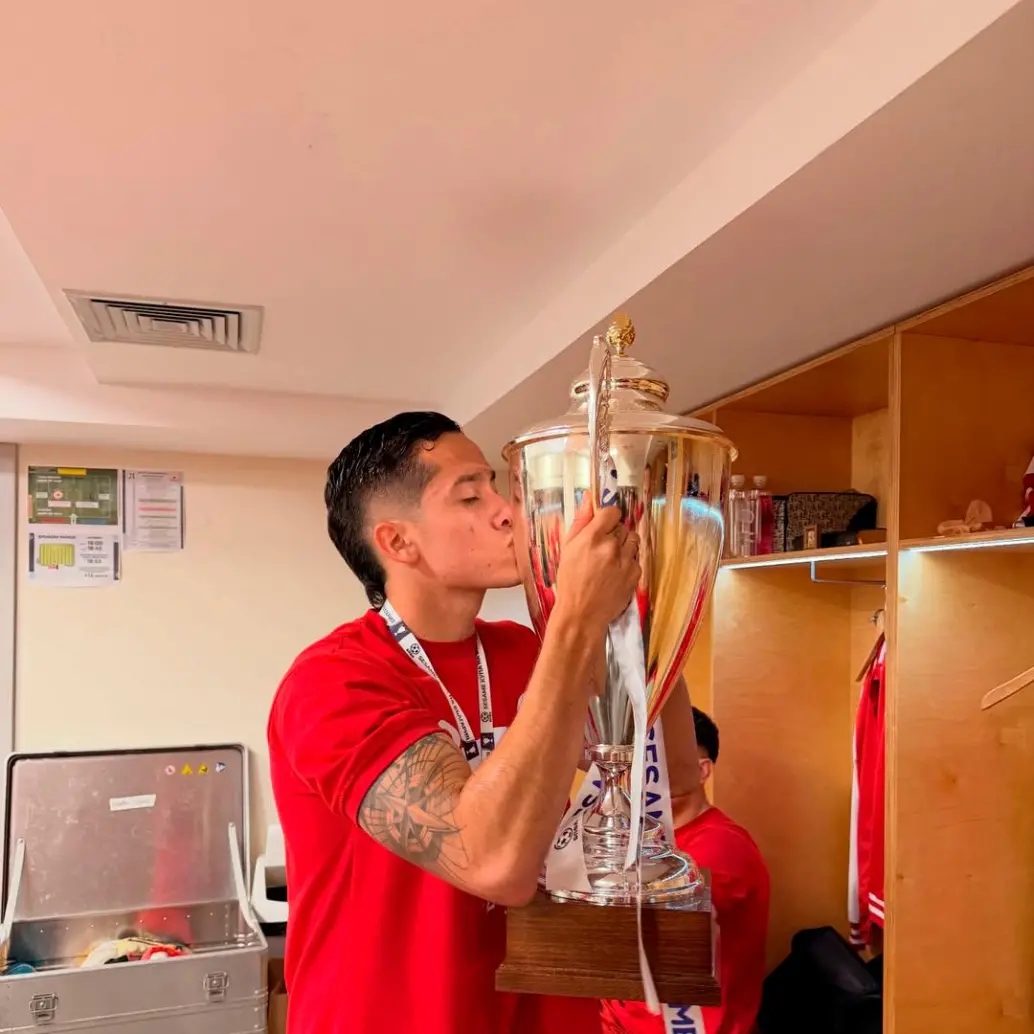 Alejandro Piedrahita consiguió su segundo título como profesional. El primero fue la Liga Betplay 2022-2 con Deportivo Pereira. FOTO: <b>INSTAGRAM PIEDRAHITA07</b>