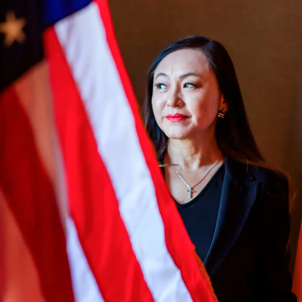 A través de la aplicación We Chat, la alcaldesa Eileen Wang recibía línea desde China, de esa manera llevaba información favorable del gigante asiático a la prensa. Foto: GETTY