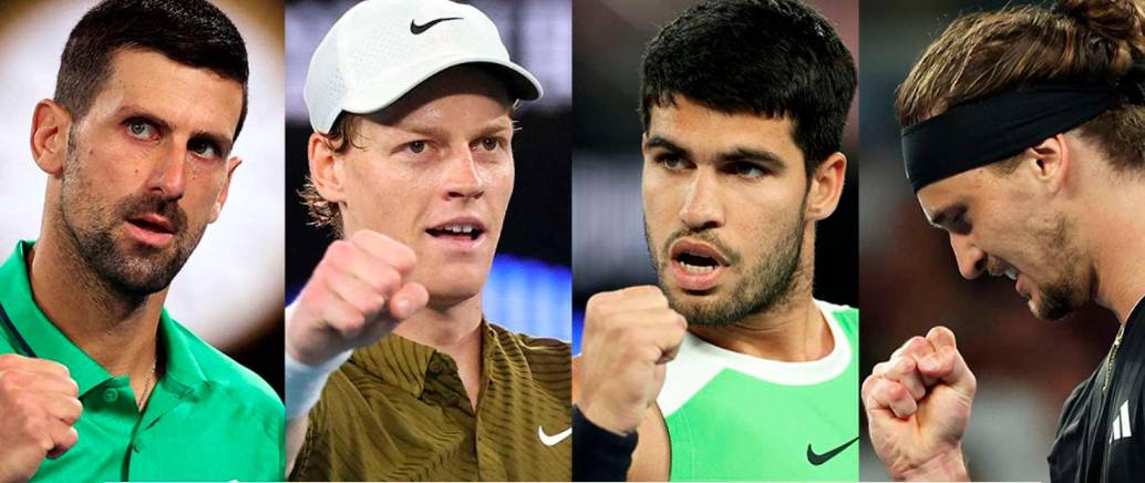 Los cuatro mejores tenistas del ranking mundial son los semifinalistas del primer Grand Slam del año. FOTO X@AustralianOpen 