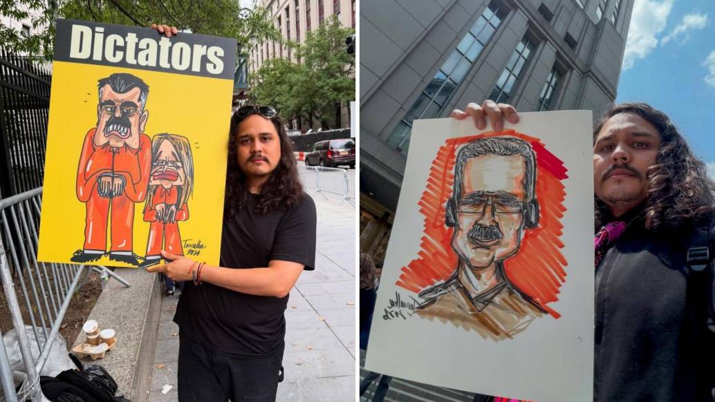 Luego de salir de los estrados hace dos semanas, Torrealba dibujó el cambio físico que ha tenido Maduro tras meses en la cárcel. <b> </b>FOTO<b> @jorgetorrealba</b> 