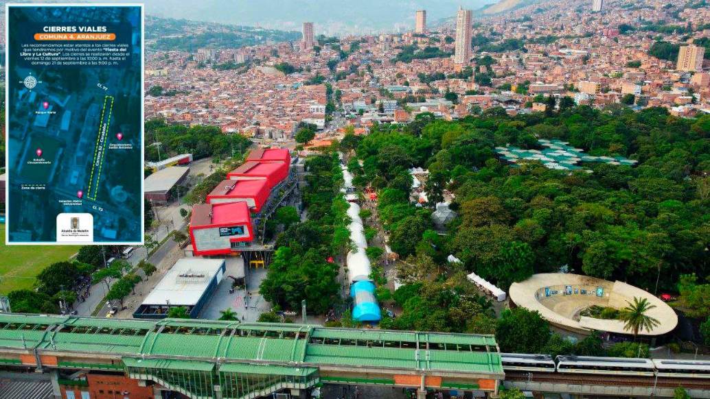 Las autoridades recomendaron preferir el transporte público para movilizarse por la zona de la Fiesta del Libro. FOTOS Cortesía Alcaldía de Medellín