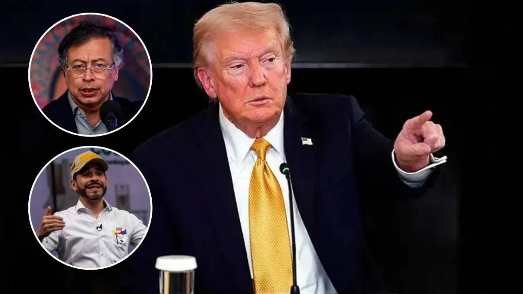 Trump afirmó desde la Casa Blanca que no le gusta “en absoluto” el presidente Gustavo Petro. FOTO: Getty / Colprensa / Julio César Herrera Echeverri