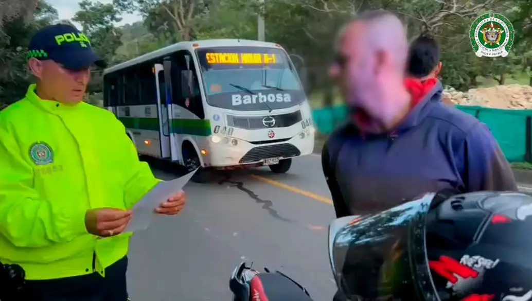 El presunto abusador sexual serial fue capturado en Barbosa, al norte del Valle de Aburrá. FOTO Cortesía Policía Antioquia