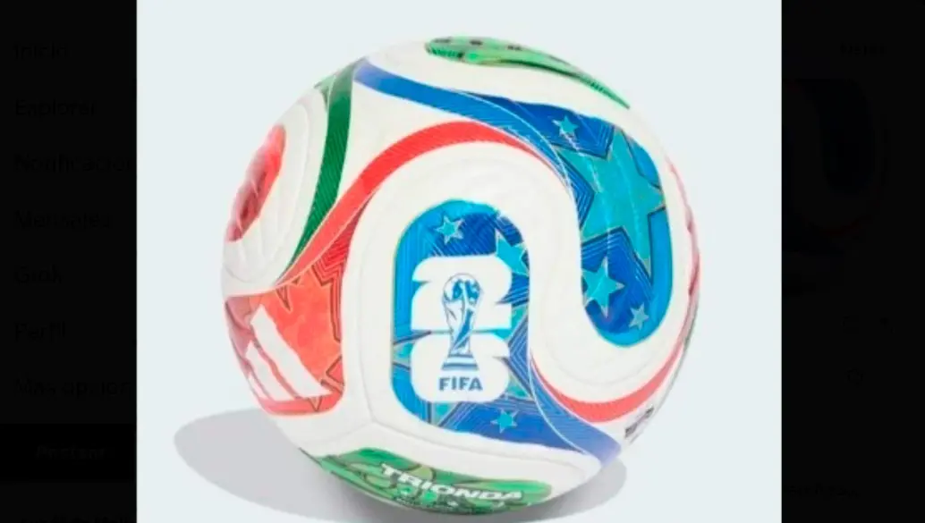 Algunos especulan que este sería el balón oficial del Mundial 2026, hay expectativa por la presentación que hará Adidas este jueves. FOTO TOMADA X