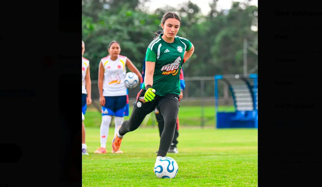 La arquera Sofía Prieto, quien ha sacado su arco en cero en los últimos tres partidos del Sudamericano, espera lograrlo ante Venezuela. FOTO FCF 