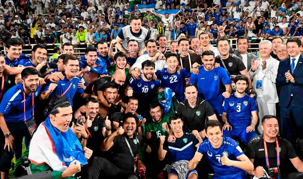 Uzbekistán una de las selecciones clasificadas al Mundial de Norteamérica y será rival de Colombia en el Grupo K. FOTO TOMADA X@UzbekistanFA