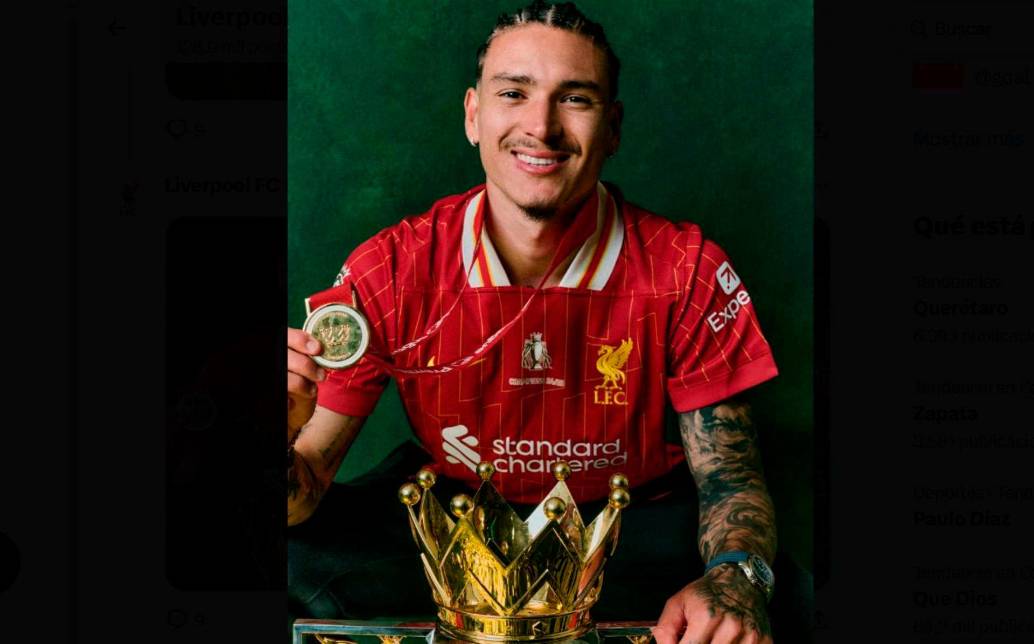El uruguayo Darwin Núñez, otro que le dice adiós al Liverpool, jugará en la Liga de Arabia Saudita. FOTO TOMADA X @LFC