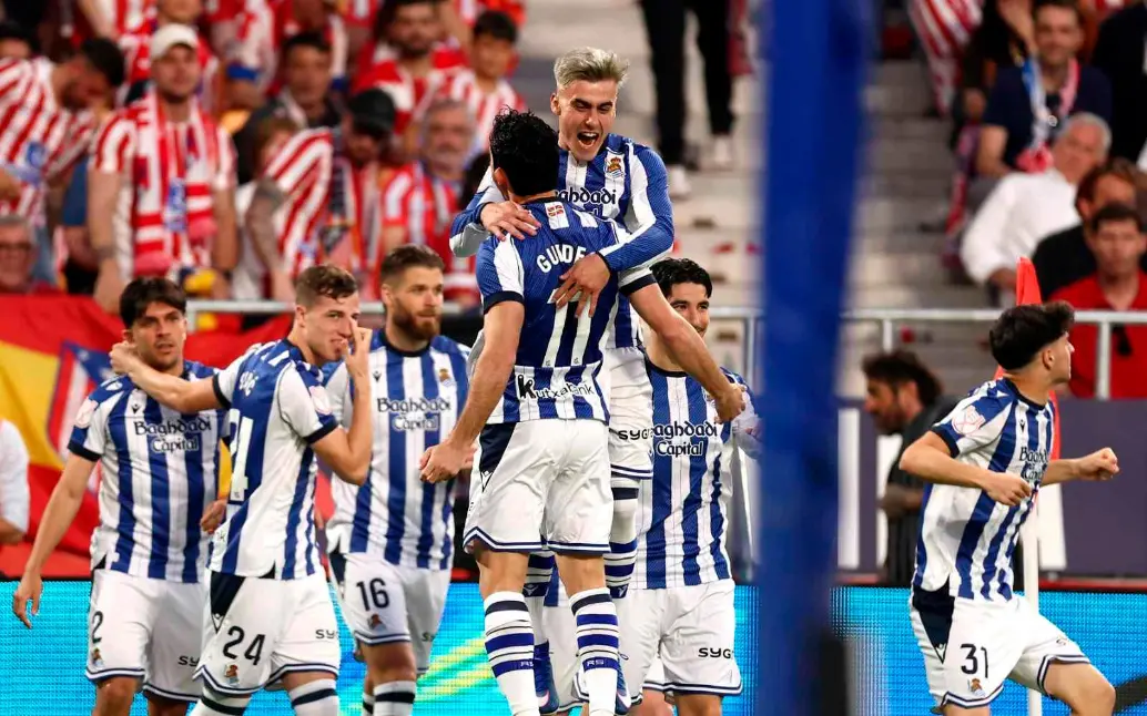 La Real Sociedad venció desde los penales al Atlético de Madrid y se quedó con el título de la Copa del Rey. FOTO GETTY 