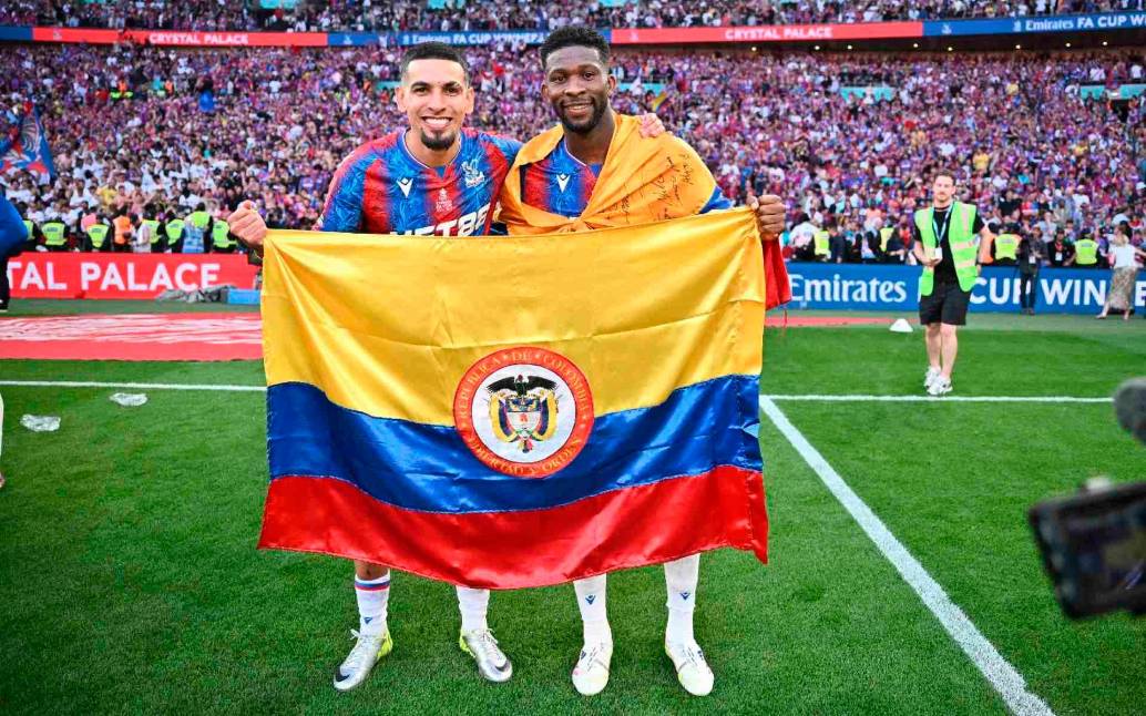 Los colombianos Daniel Muñoz y Jéfferson Lerma disputarán el título de la Community Shield ante Liverpool. FOTO GETTY 
