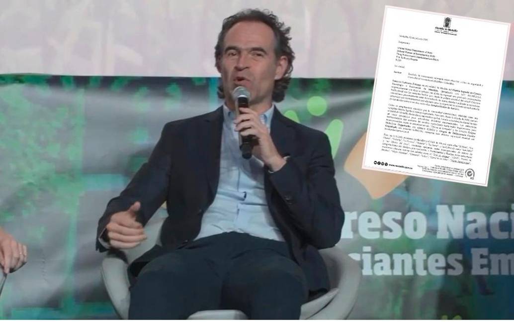 El alcalde Federico Gutiérrez hizo referencia a la carta enviada al FBI y a la DEA durante el congreso de Fenalco, este jueves. FOTOS: Cortesía