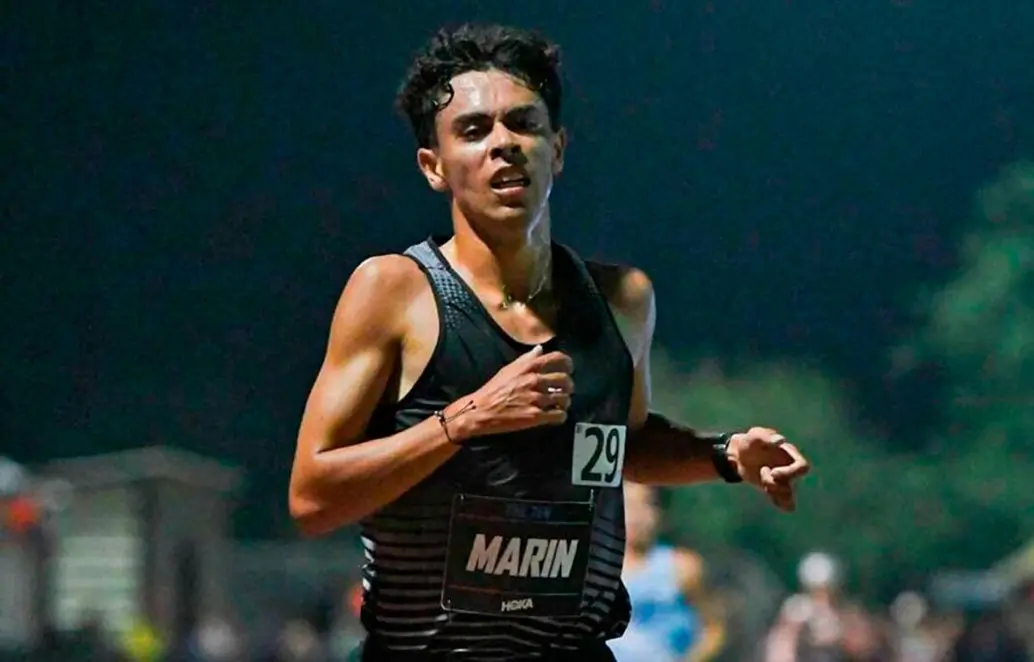 El atleta colombiano Pedro Alejandro Marín logró un récord nacional y suramericano sub-23 en la prueba de 5.000 metros. FOTO: TOMADA FACEBOOK.