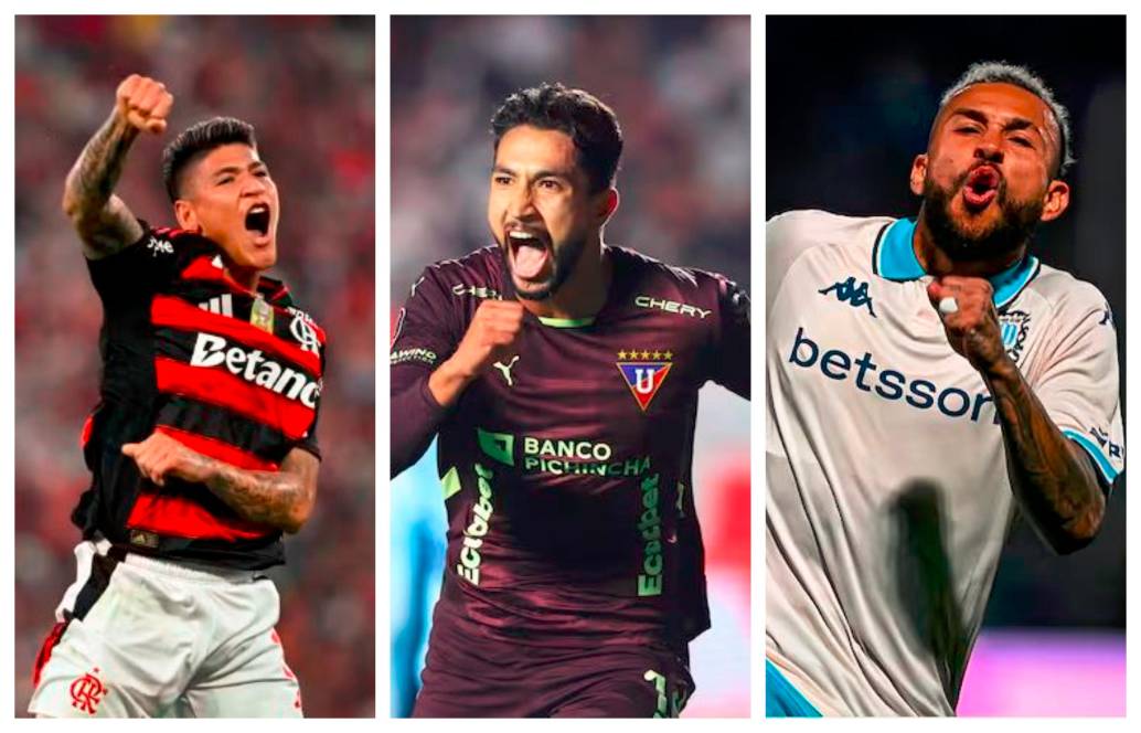 Jorge Carrascal, Jeison Medina y Duván Vergara, los colombianos semifinalistas de la Copa Libertadores. FOTOS GETTY