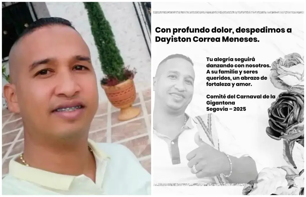 Dayiston Correa Meneses era un líder cultural de Segovia y actual coordinador del Carnaval Cultural La Gigantona. FOTOS Tomadas de redes sociales