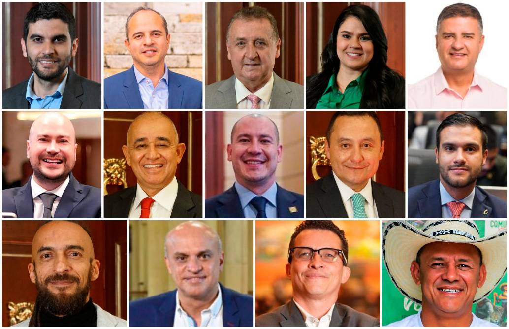 Desde arriba, de izquierda a derecha: Hernán Cadavid, Juan Espinal, Óscar Darío Pérez, Yulieth Sánchez, Jhon Jairo Berrío, Julián Peinado, Luis Carlos Ochoa, Juan Camilo Londoño, Elkin Ospina, Andrés Felipe Jiménez, Daniel Carvalho, Mauricio Parodi, Alejandro Toro y Pedro Baracutao. FOTOS Cortesía