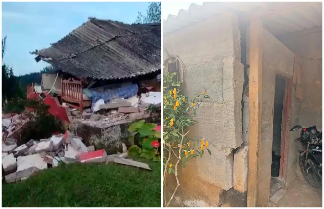 Las administraciones municipales de Uramita y Frontino avanzan en la verificación de daños por el temblor. FOTOS Cortesía