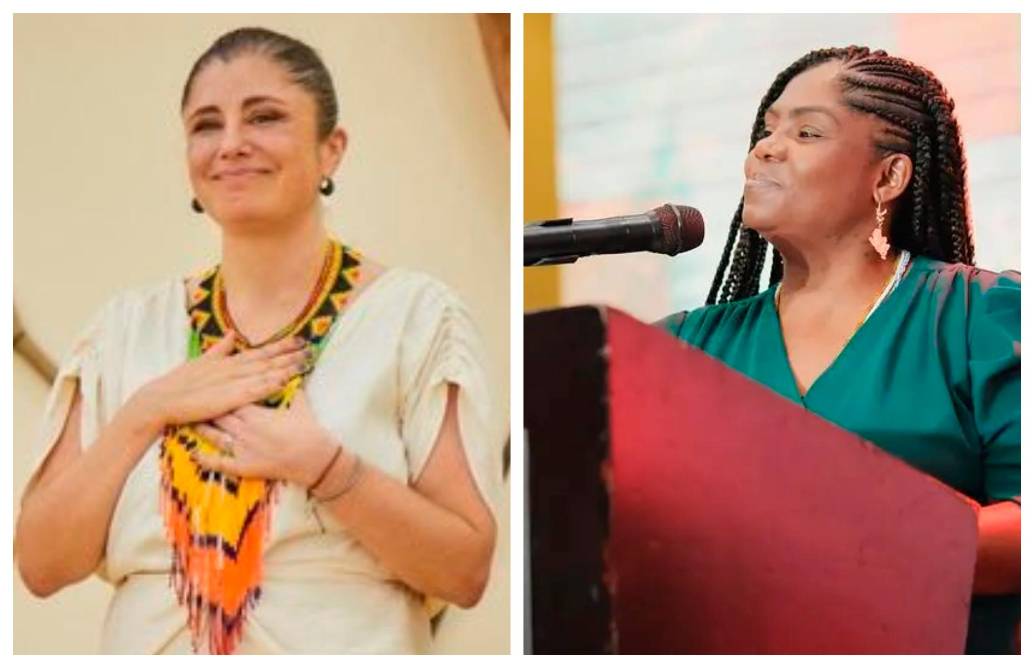 La defensora del Pueblo Iris Marín Ortiz expresó un mensaje de solidaridad a la vicepresidenta Francia Márquez. FOTOS Vicepresidencia y @MarnIris