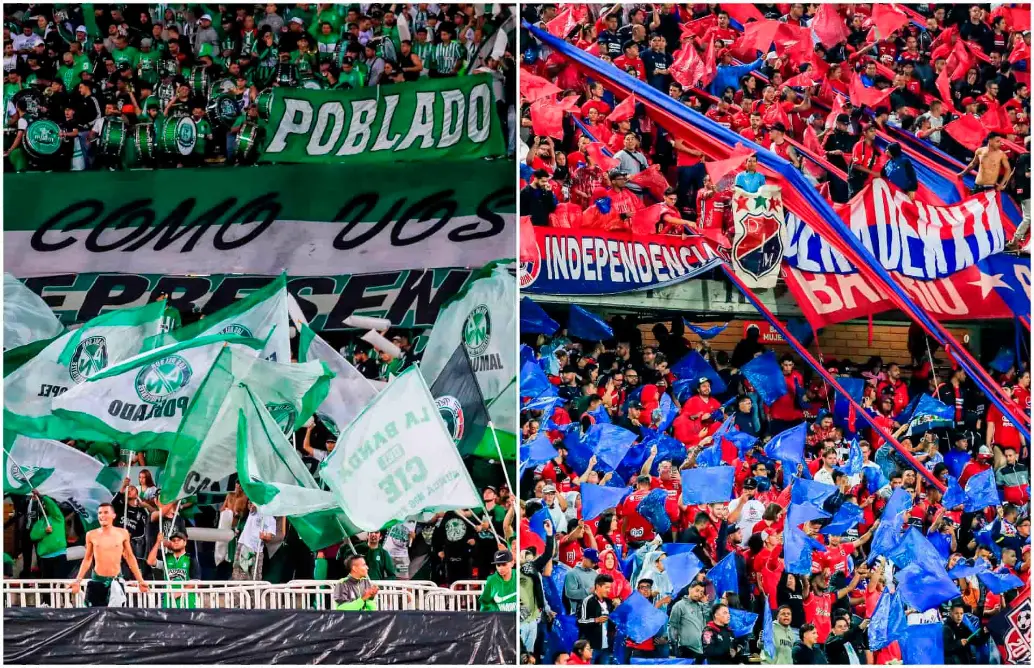 Las hinchadas de ambos equipos ingresarán al estadio. FOTOS EL COLOMBIANO
