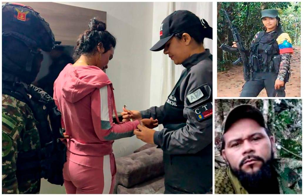 Alias Sara fue capturada en La Estrella, sería la compañera sentimental de alias Ramiro. FOTOS Cortesía Cuarta Brigada