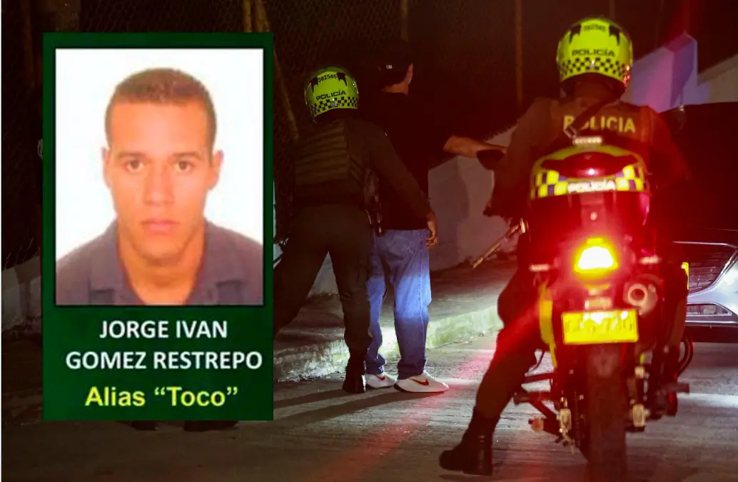  Jorge Iván Gómez Restrepo, alias el Toco, figuraba en el afiche de los más buscados de Medellín desde 2018. FOTOS: Cortesía