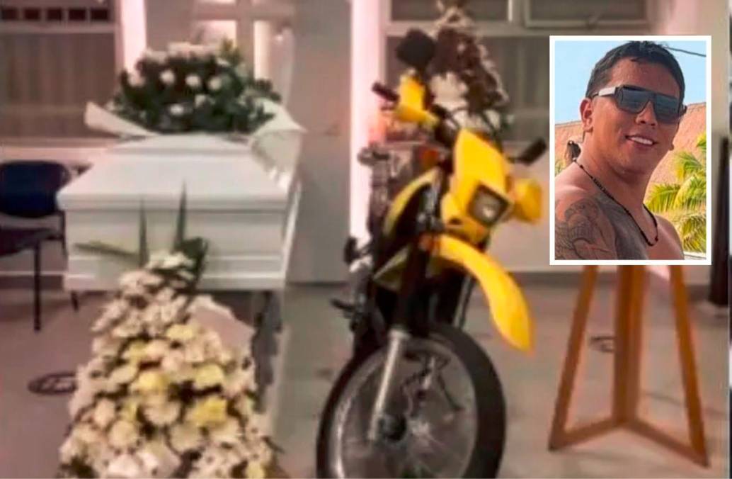 En el funeral de Jefferon Alexis Cano Gómez, alias Chom, hubo pólvora y presencia de decenas de motocicletas, las cuales quedaron captadas en las cámaras de seguridad. FOTOS: CORTESÍA