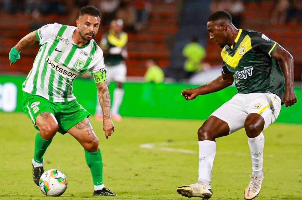 Edwin Cardona sería titular con Atlético Nacional en el Centenario, en el duelo de vuelta por los octavos de final de la Copa Betplay, ante el Deportes Quindío. FOTO MANUEL SALDARRIAGA