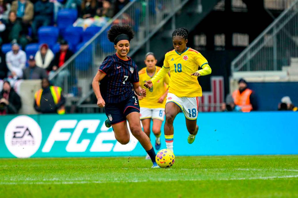 Linda Caicedo fue la más destacada de Colombia en la SheBelieves Cup disputada en Estados Unidos. FOTO CORTESÍA FCF