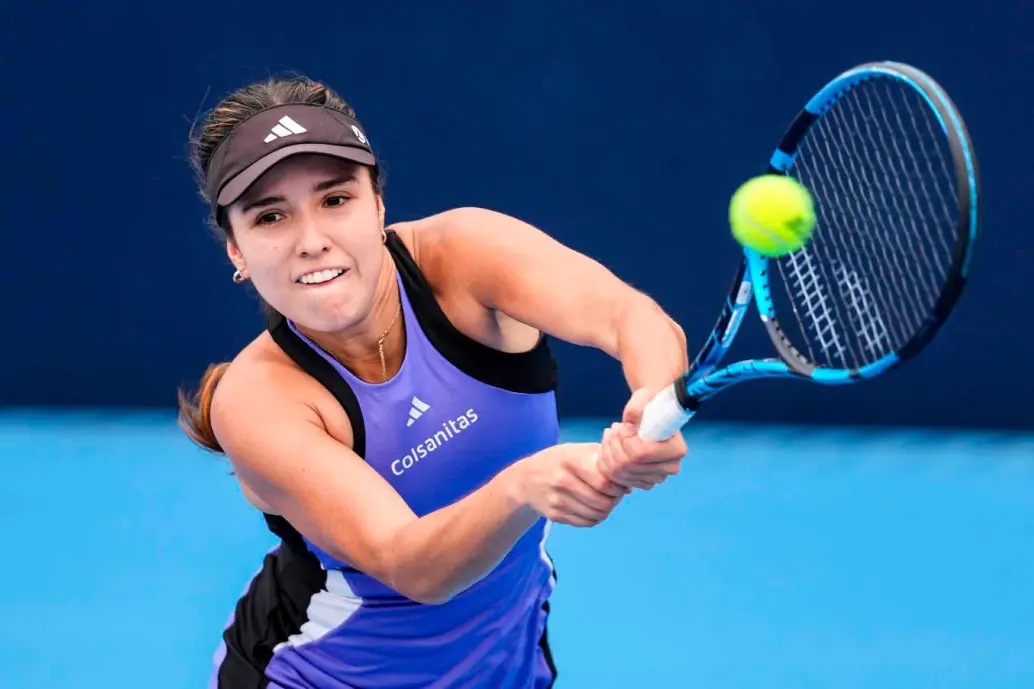 La colombiana Camila Osorio se despidió del WTA 250 de Rabat en Marruecos y ahora se concentrará en lo que será su participación en Roland Garros. FOTO GETTY 