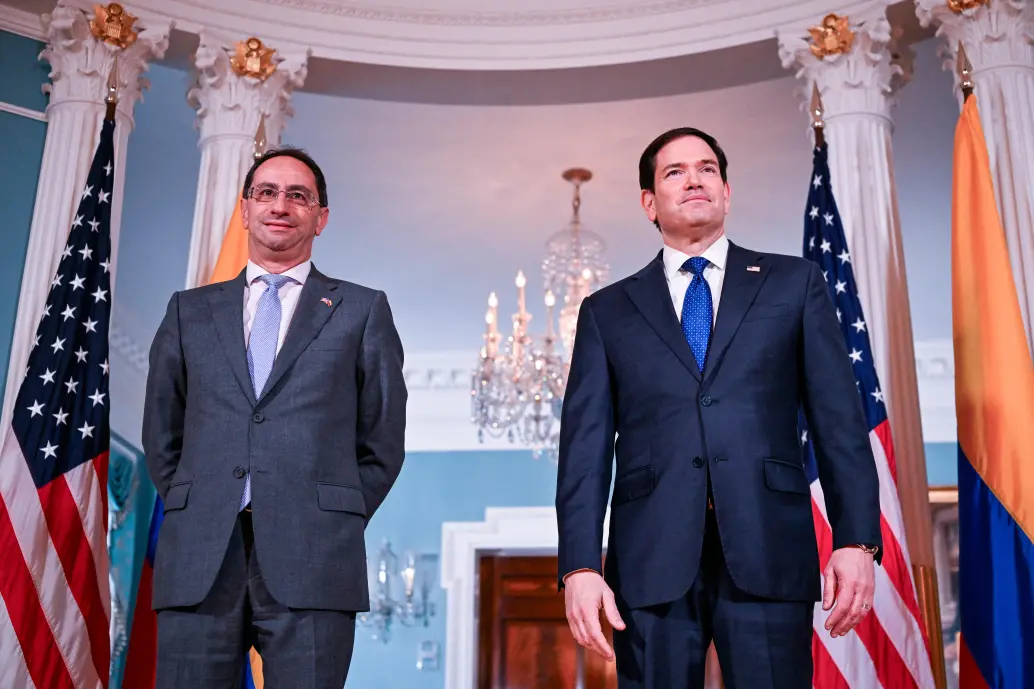 El vicepresidente electo se reunió con el secretario de Estado en Washington. Foto: AFP