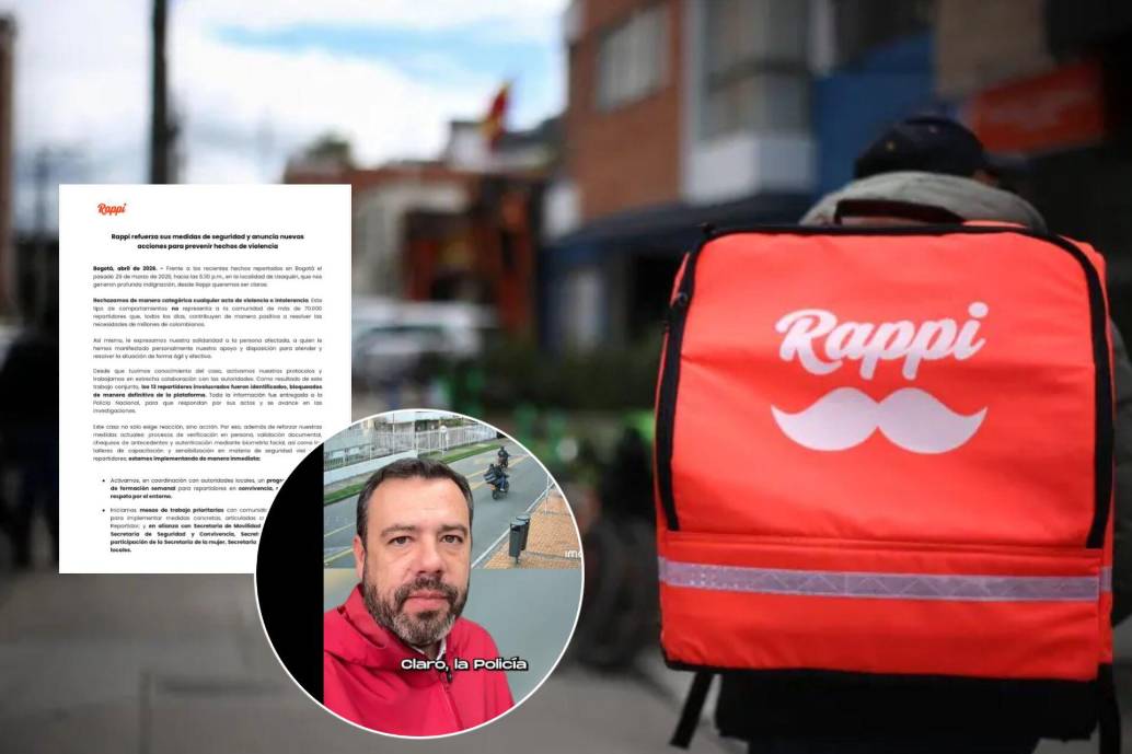La empresa Rappi le respondió al alcalde de Bogotá, Carlos Fernando Galán. Fotos: Colprensa, captura de video y Rappi Colombia. 