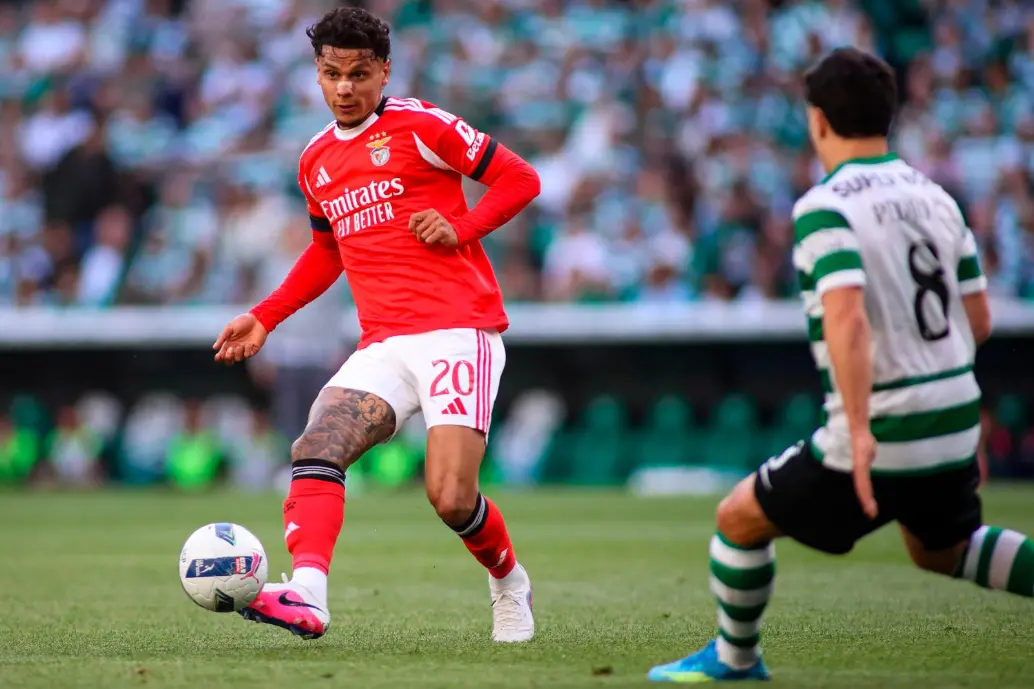 Richard Ríos, futbolista antioqueño del Benfica y la Selección Colombia. Pieza clave en el esquema de José Mourinho. FOTO: <b>GETTY</b>