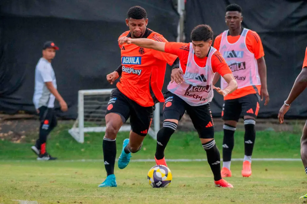 La Selección Colombia Sub-20 masculina trabaja en Cali con miras al Mundial de la categoría que se realizará en Chile, a finales de septiembre. FOTO CORTESÍA FCF 
